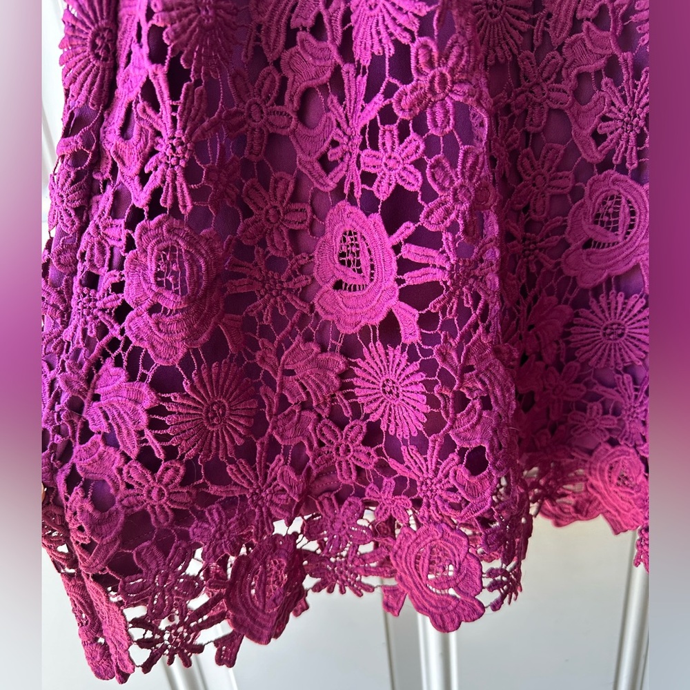 Lulus Magenta Crochet Lace Dress - Picture 5 of 5